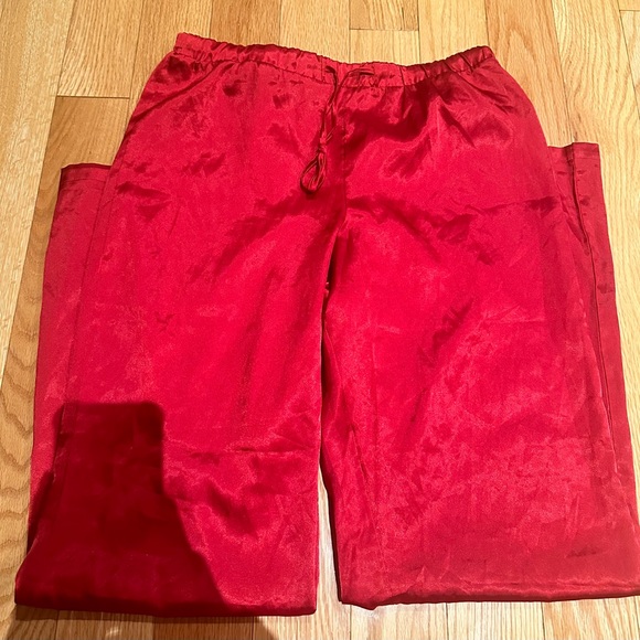 Lasenza satin silk red pyjama pants women’s small - Picture 2 of 9